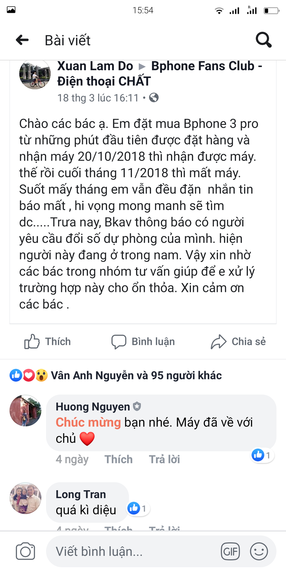 Hy hữu: Bphone tìm về với chủ sau 11 tháng bị lấy trộm! - 2 Hy hữu: Bphone tìm về với chủ sau 11 tháng bị lấy trộm! - 2