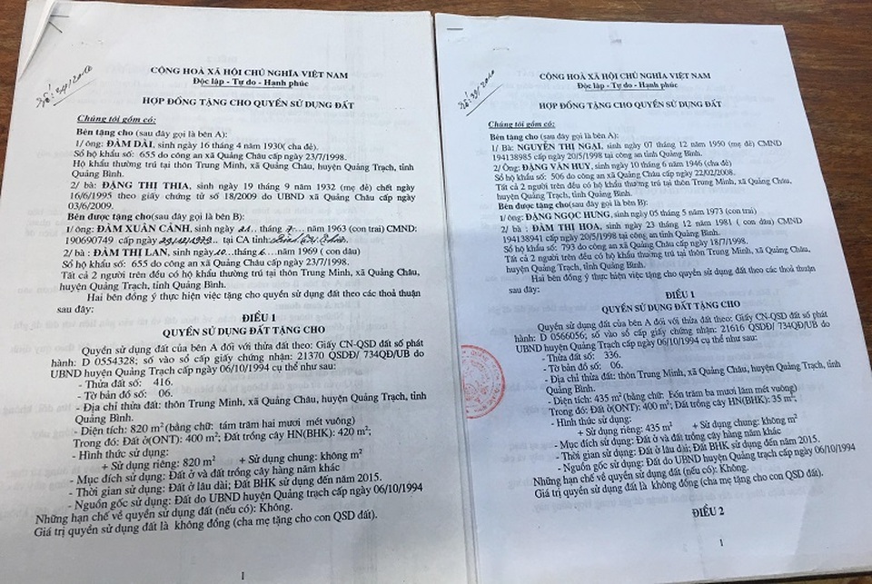 Kỳ lạ người đã chết nhiều năm vẫn... ký giấy cho, tặng đất! - 2 Kỳ lạ người đã chết nhiều năm vẫn... ký giấy cho, tặng đất! - 2