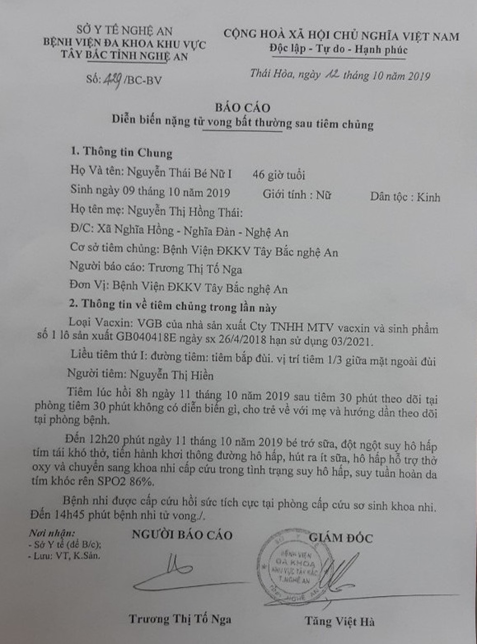 Cặp song sinh tử vong sau tiêm vắc xin viêm gan B: Mắc bệnh lý hiếm gặp - 2