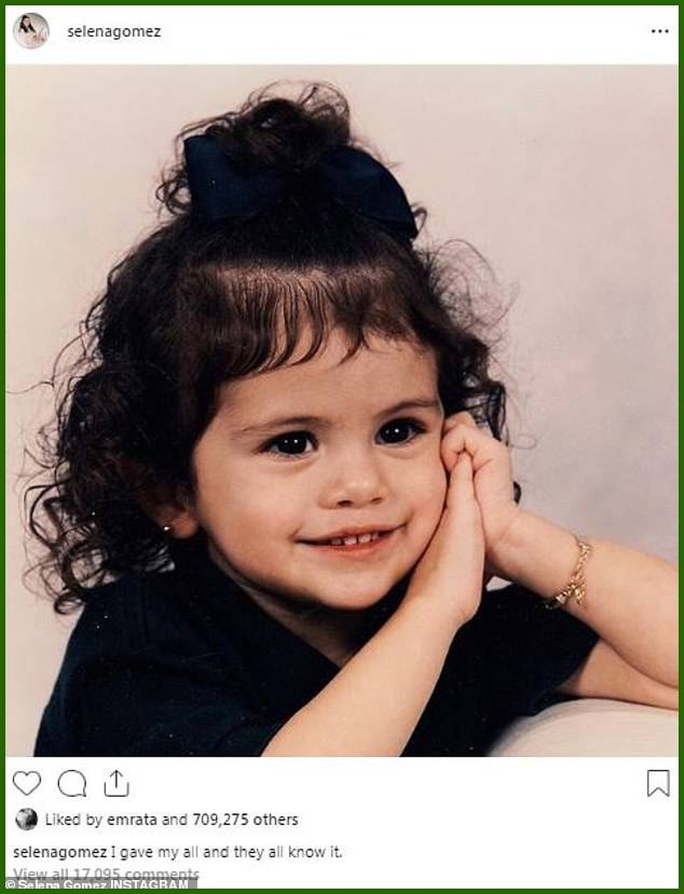 “Lịm tim” với ảnh thời thơ ấu xinh xắn của nữ ca sĩ Selena Gomez - 1 “Lịm tim” với ảnh thời thơ ấu xinh xắn của nữ ca sĩ Selena Gomez - 1