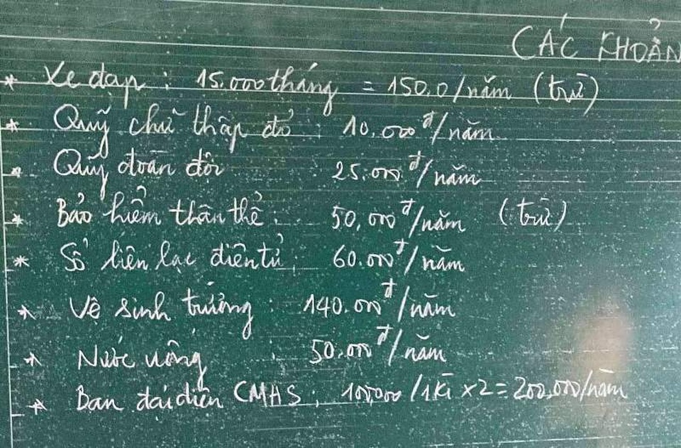 Yêu cầu xác minh việc phụ huynh “tố” phải đóng tiền hỗ trợ xăng xe cho giáo viên - 2 Yêu cầu xác minh việc phụ huynh “tố” phải đóng tiền hỗ trợ xăng xe cho giáo viên - 2