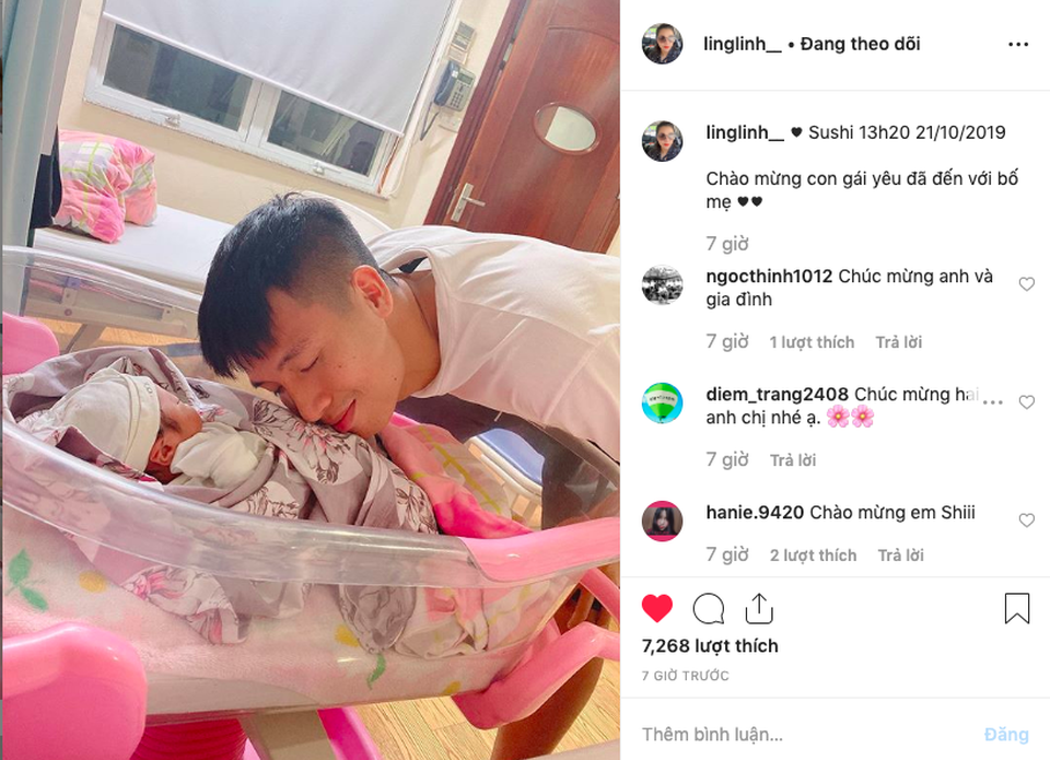 Hậu vệ Bùi Tiến Dũng hạnh phúc đón con gái đầu lòng chào đời - 1 Hậu vệ Bùi Tiến Dũng hạnh phúc đón con gái đầu lòng chào đời - 1