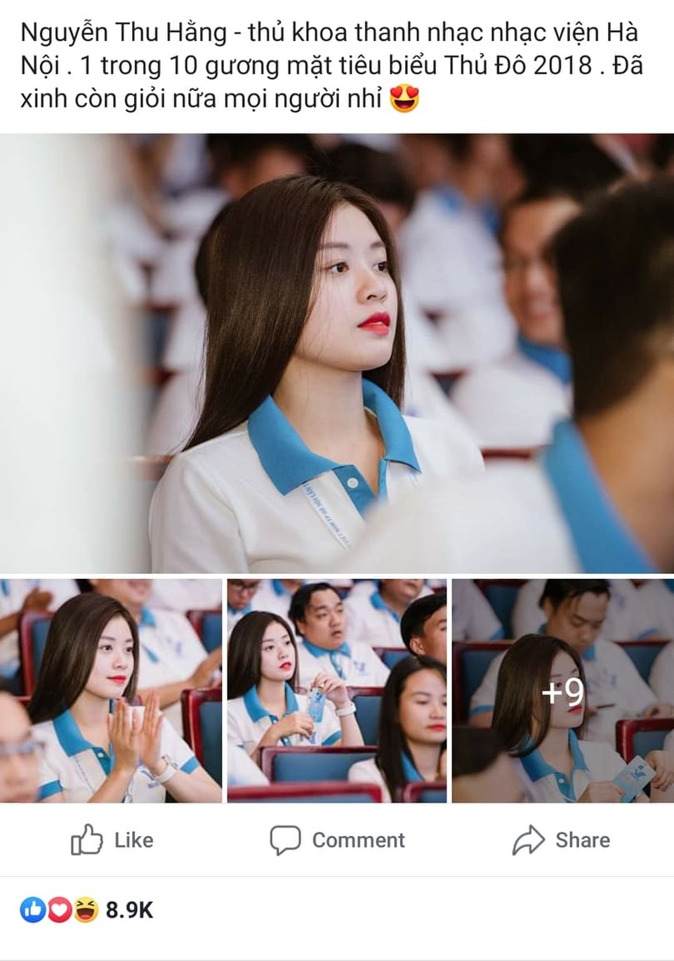 Hot girl Sao mai lại gây thương nhớ trong trang phục Đoàn viên - 1 Hot girl Sao mai lại gây thương nhớ trong trang phục Đoàn viên - 1