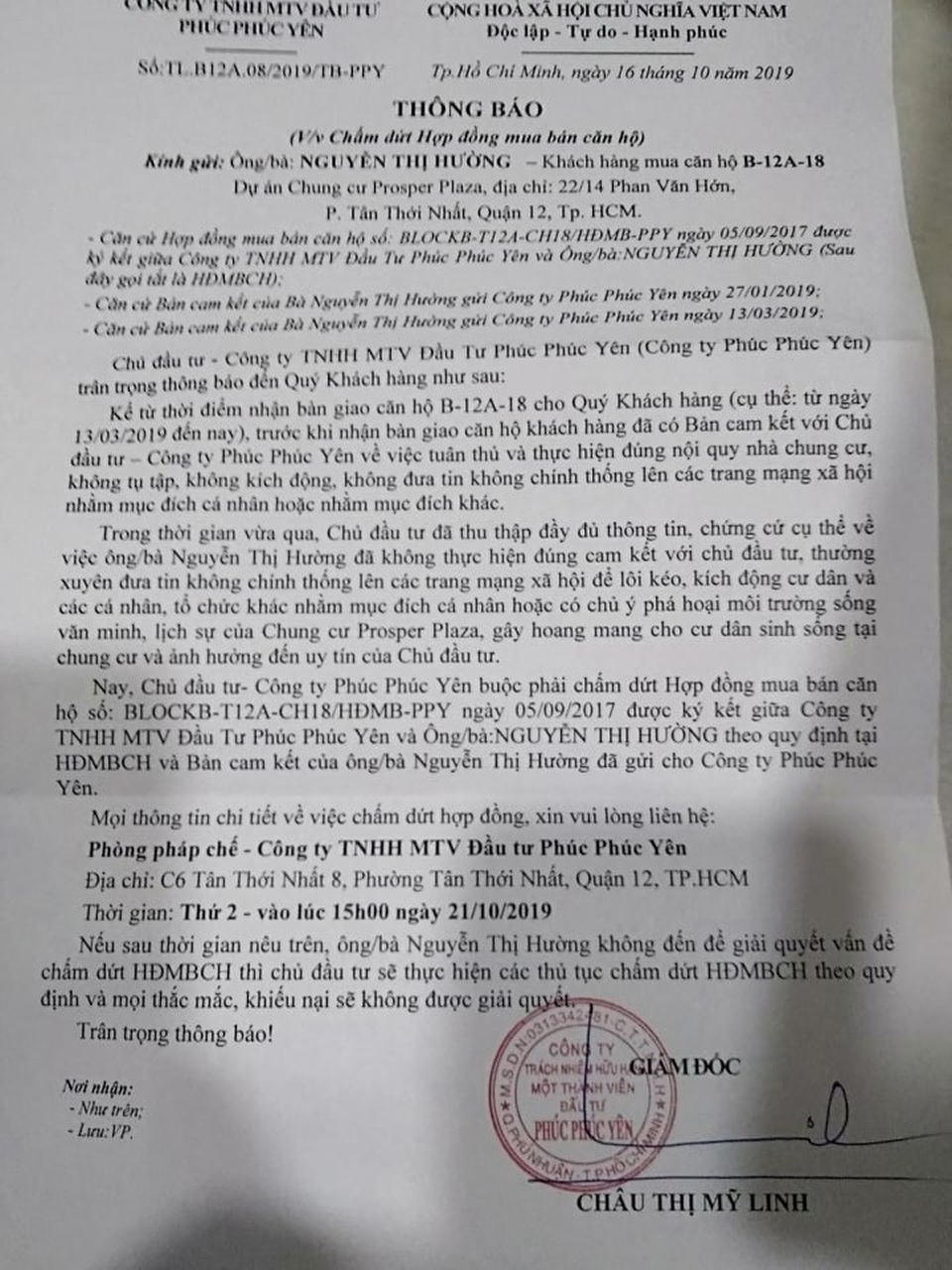 Chủ đầu tư “dọa” đuổi khách hàng ra khỏi chung cư vì… “bịt miệng” vẫn nói - 2 Chủ đầu tư “dọa” đuổi khách hàng ra khỏi chung cư vì… “bịt miệng” vẫn nói - 2