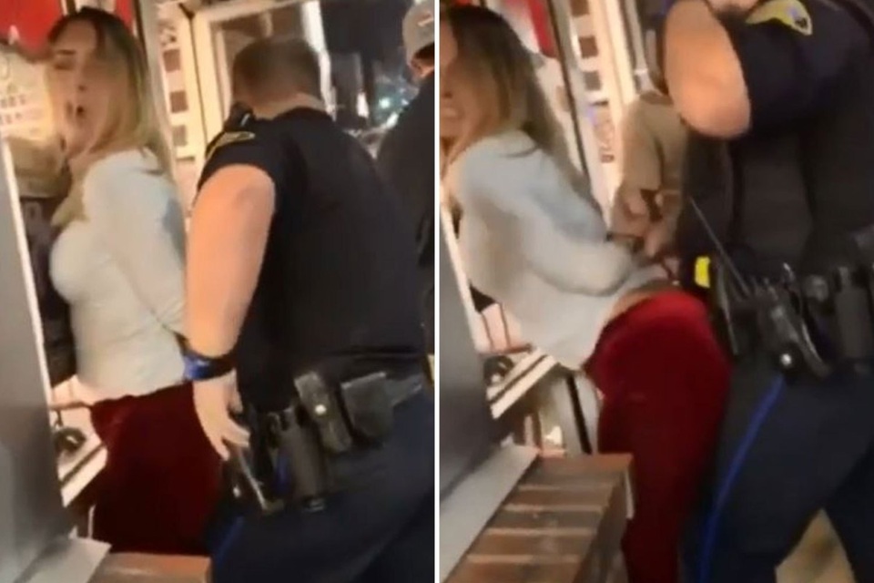 Cô gái xinh đẹp có hành động lố bịch gây đỏ mặt với nam cảnh sát khi bị bắt - 1 Cô gái xinh đẹp có hành động lố bịch gây đỏ mặt với nam cảnh sát khi bị bắt - 1