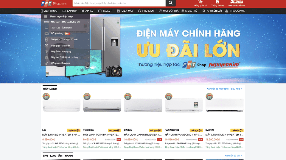 FPT Shop bất ngờ thông báo ngừng bán hàng điện máy - 1 FPT Shop bất ngờ thông báo ngừng bán hàng điện máy - 1