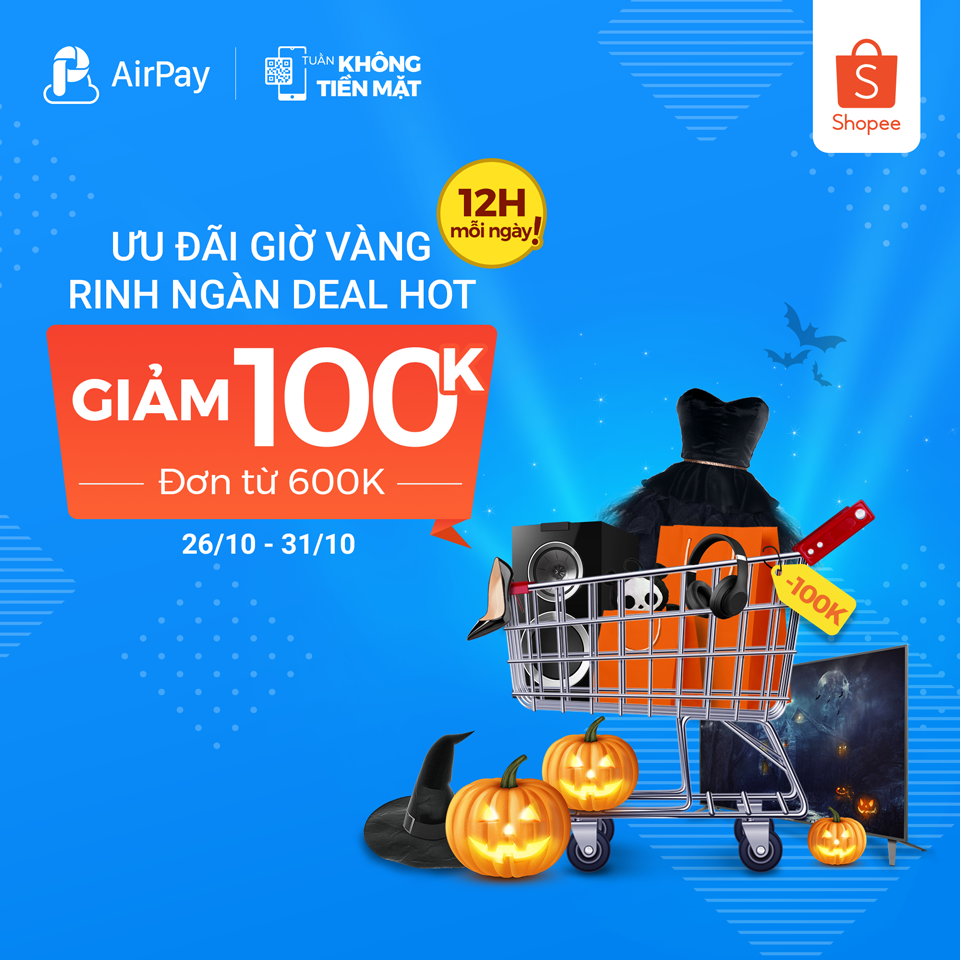 Thanh toán AirPay trên Shopee, giảm ngay 20% từ 26/10 - 31/10 - 3 Thanh toán AirPay trên Shopee, giảm ngay 20% từ 26/10 - 31/10 - 3
