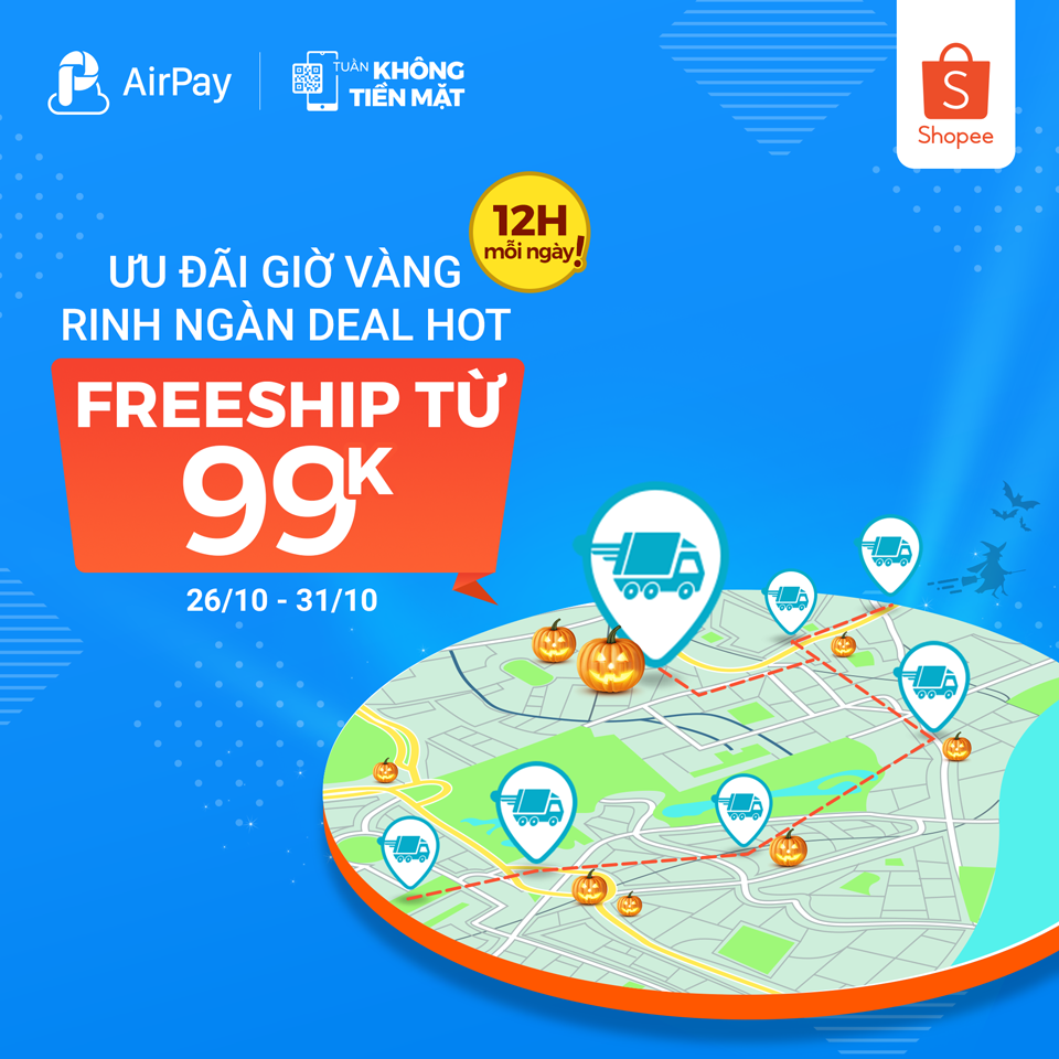 Thanh toán AirPay trên Shopee, giảm ngay 20% từ 26/10 - 31/10 - 4 Thanh toán AirPay trên Shopee, giảm ngay 20% từ 26/10 - 31/10 - 4