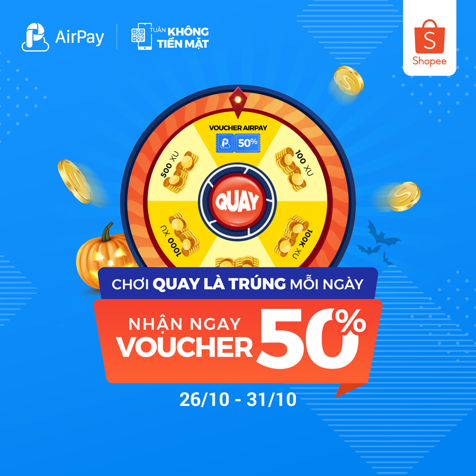 Thanh toán AirPay trên Shopee, giảm ngay 20% từ 26/10 - 31/10 - 5 Thanh toán AirPay trên Shopee, giảm ngay 20% từ 26/10 - 31/10 - 5