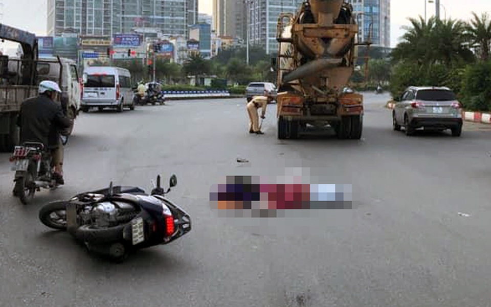 Hà Nội: Va chạm với xe bồn, hai phụ nữ tử vong tại chỗ - 1