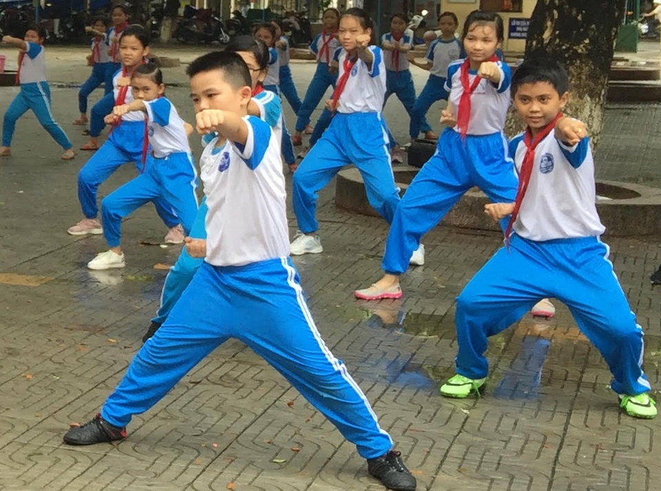 Quảng Ngãi: Học sinh hứng thú với giờ học võ cổ truyền - 2 Quảng Ngãi: Học sinh hứng thú với giờ học võ cổ truyền - 2