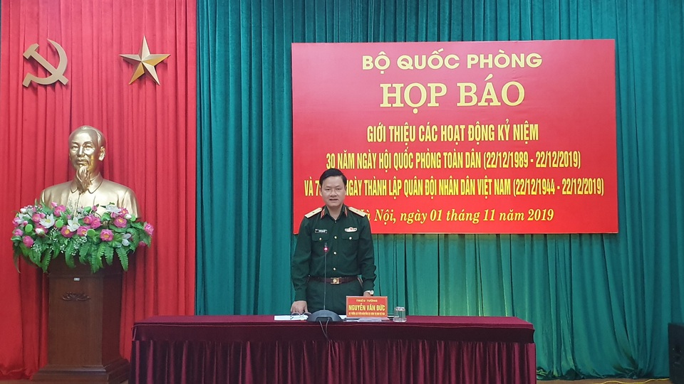 Họp báo thông tin kỷ niệm Ngày hội Quốc phòng toàn dân và Ngày thành lập QĐND Việt Nam - 1