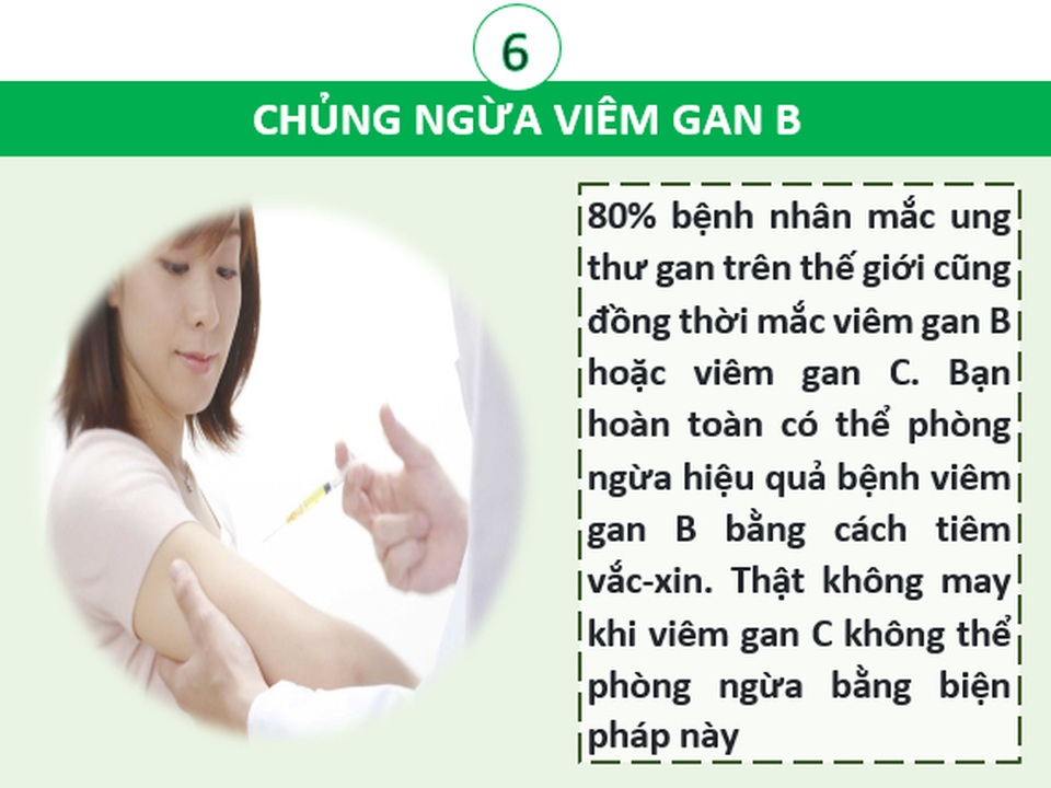 Những “nguyên tắc vàng” giúp bảo vệ cơ thể khỏi ung thư gan - 6 Những “nguyên tắc vàng” giúp bảo vệ cơ thể khỏi ung thư gan - 6