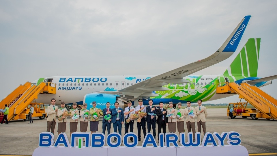Bamboo Airways đón máy bay Airbus A320neo đầu tiên trong chiếc áo “Fly Green” ấn tượng - 1 Bamboo Airways đón máy bay Airbus A320neo đầu tiên trong chiếc áo “Fly Green” ấn tượng - 1