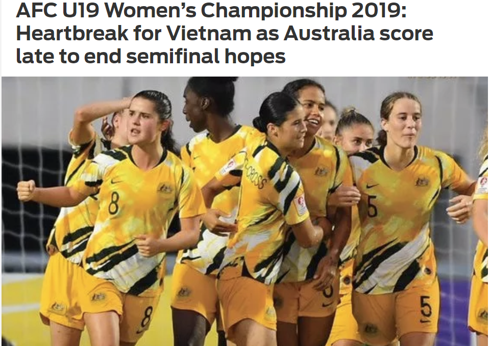 Báo châu Á tiếc nuối khi U19 nữ Việt Nam bị loại cay đắng - 1 Báo châu Á tiếc nuối khi U19 nữ Việt Nam bị loại cay đắng - 1