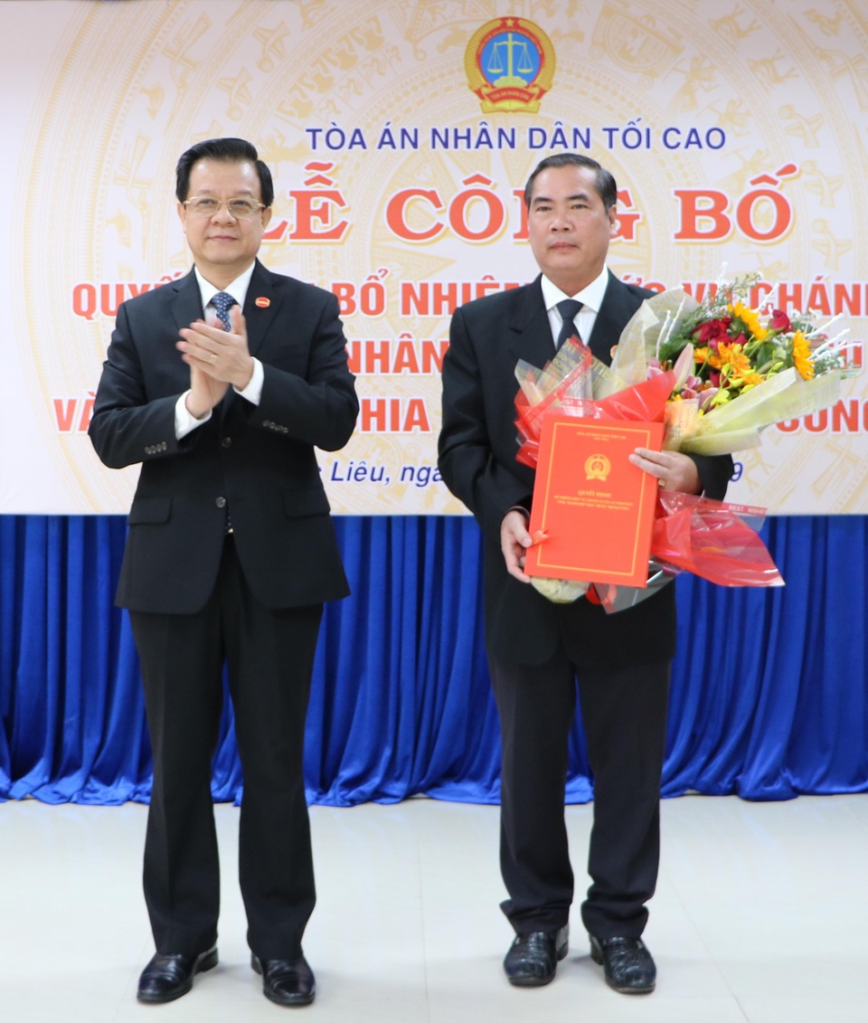 Thẩm phán cao cấp tại TPHCM được bổ nhiệm làm Chánh án TAND Bạc Liêu - 1 Thẩm phán cao cấp tại TPHCM được bổ nhiệm làm Chánh án TAND Bạc Liêu - 1