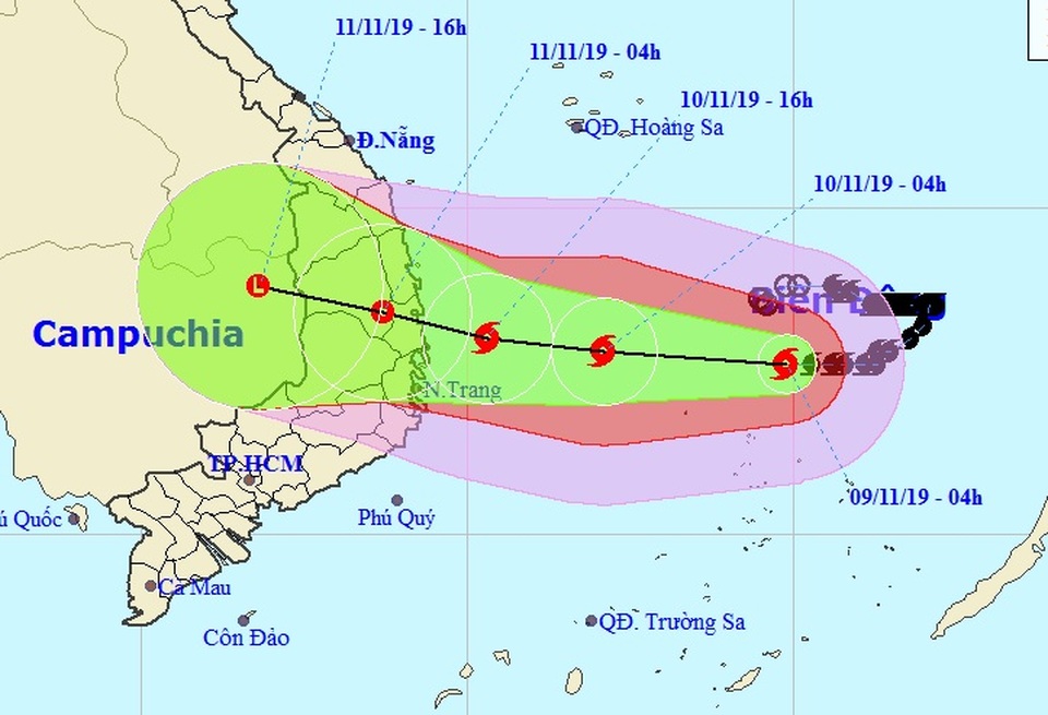 Ảnh hưởng bão số 6, đêm nay nhiều tỉnh Nam Trung Bộ mưa to - 1