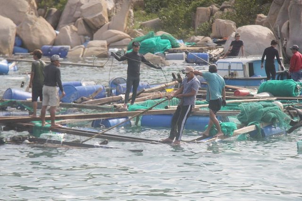 Khánh Hòa cưỡng chế dân trên lồng bè vào bờ trước khi bão đổ bộ - 1 Khánh Hòa cưỡng chế dân trên lồng bè vào bờ trước khi bão đổ bộ - 1