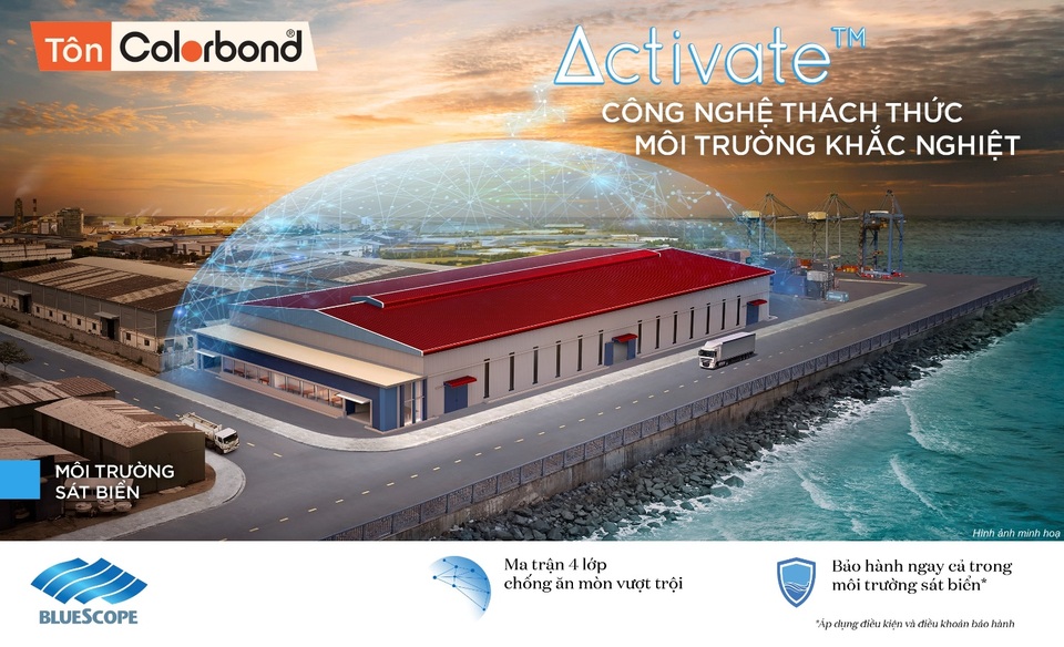 Ngành thép có thêm chuẩn mực mới với công nghệ mạ Ma trận 4 lớp Activate™ - 1 Ngành thép có thêm chuẩn mực mới với công nghệ mạ Ma trận 4 lớp Activate™ - 1