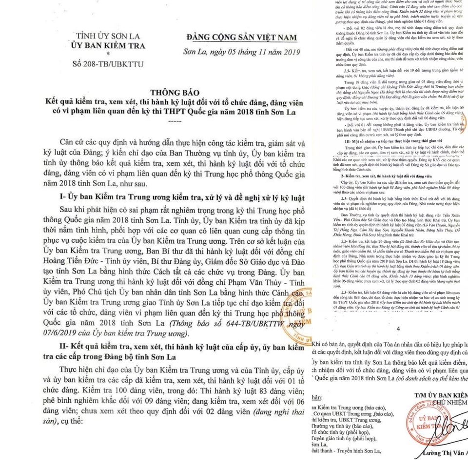 Công khai danh tính 46 đảng viên có con được nâng điểm ở Sơn La - 2 Công khai danh tính 46 đảng viên có con được nâng điểm ở Sơn La - 2