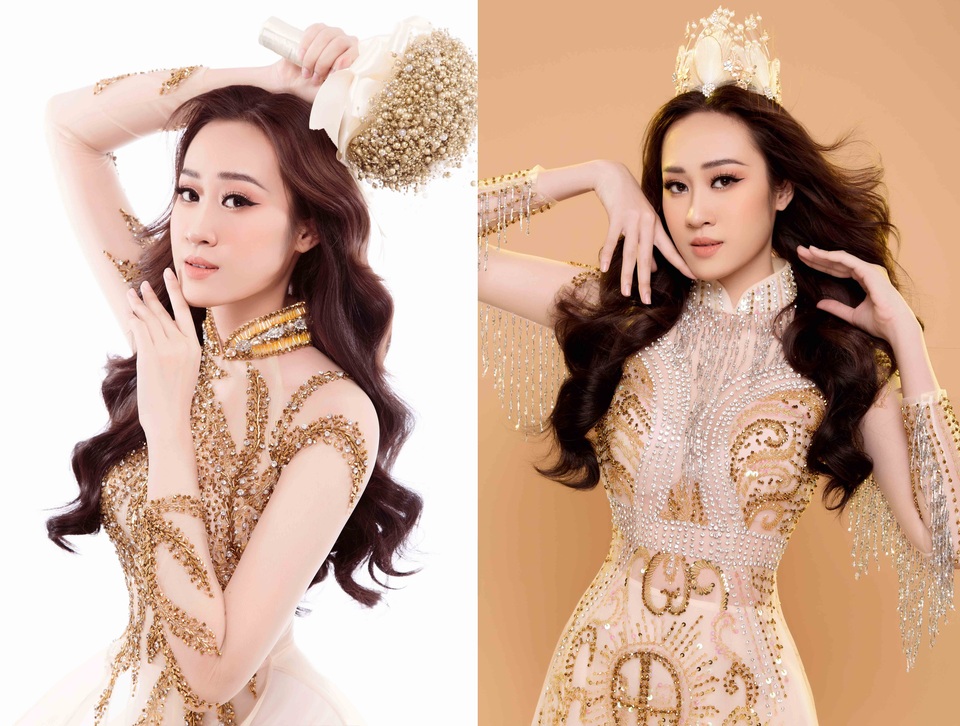 Anika Trinh Trinh duyên dáng với áo dài - 3