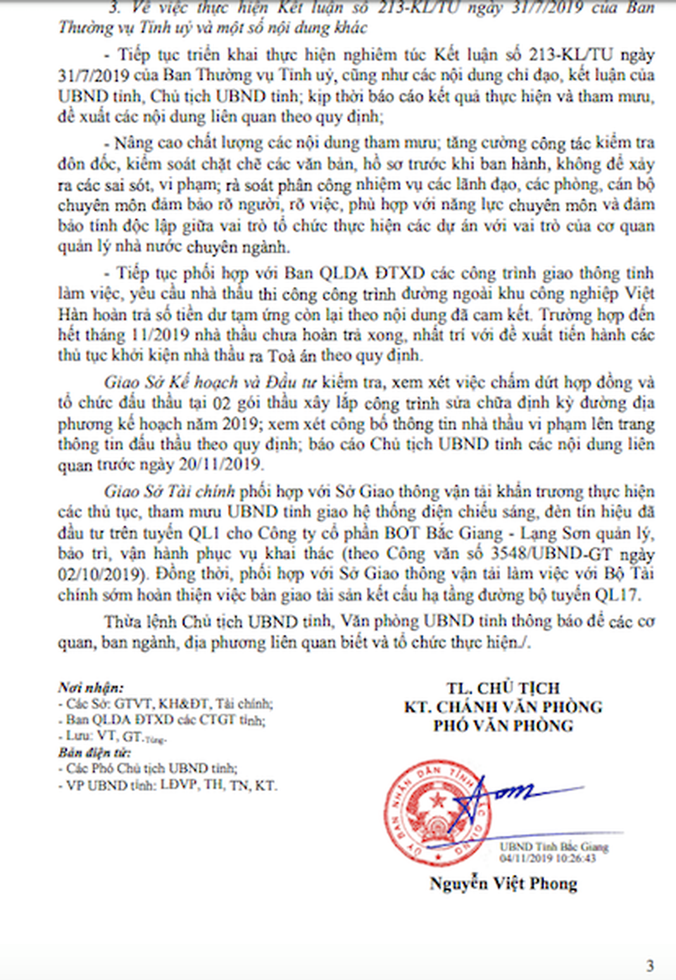Quản lý yếu kém, Giám đốc Sở Giao thông Bắc Giang bị yêu cầu rút kinh nghiệm - 2 Quản lý yếu kém, Giám đốc Sở Giao thông Bắc Giang bị yêu cầu rút kinh nghiệm - 2