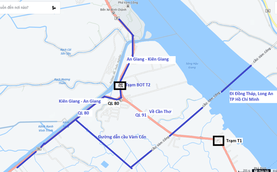 Bộ GTVT thống nhất không thu phí trạm T2 trên quốc lộ 91 - 3 Bộ GTVT thống nhất không thu phí trạm T2 trên quốc lộ 91 - 3