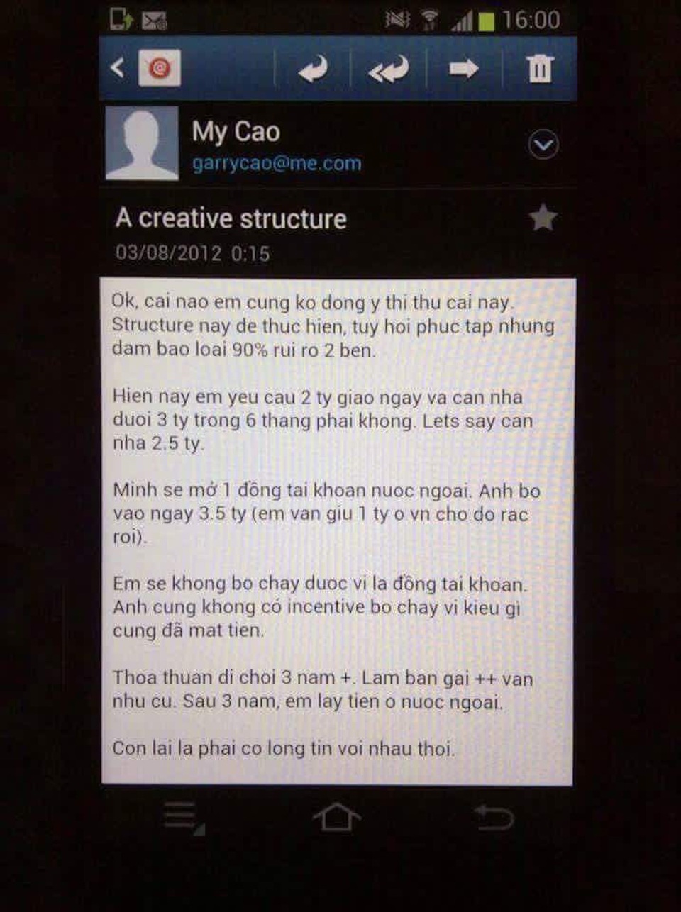 
Luật sư cho biết sẽ kiến nghị làm rõ tính chân thực của những email này.
