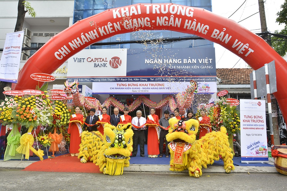 Viet Capital Bank khai trương Chi nhánh Kiên Giang - 4 Ngân hàng Bản Việt - Chi nhánh Kiên Giang là đơn vị thứ 7 được Viet Capital Bank đưa vào hoạt động trong 2016