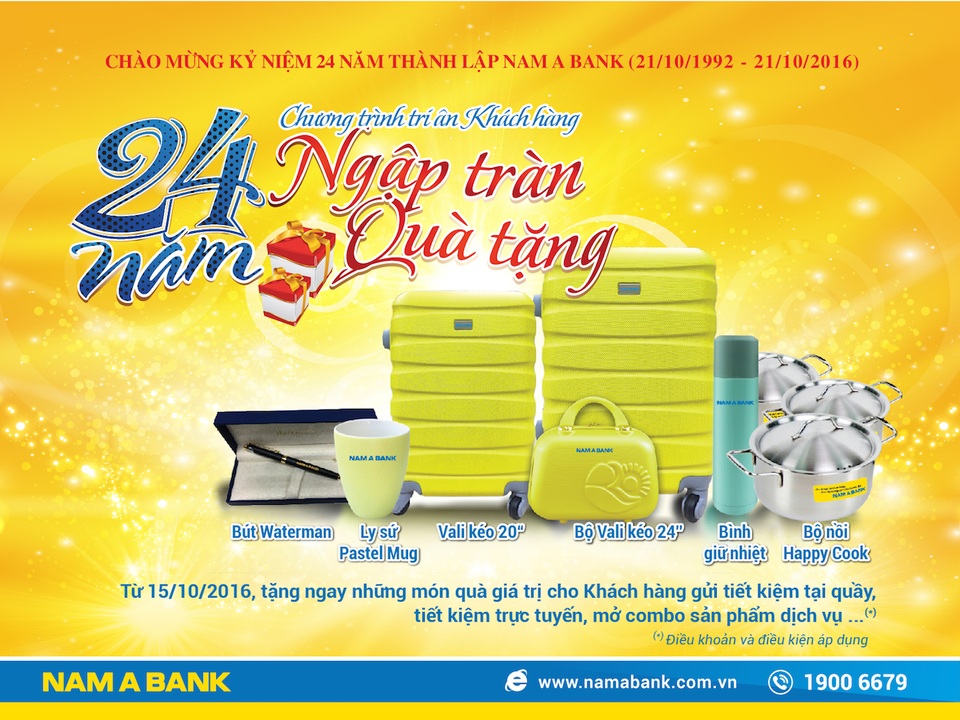 "Mưa" quà tặng nhân kỷ niệm 24 năm thành lập Nam A Bank - 1 "Mưa" quà tặng nhân kỷ niệm 24 năm thành lập Nam A Bank - 1