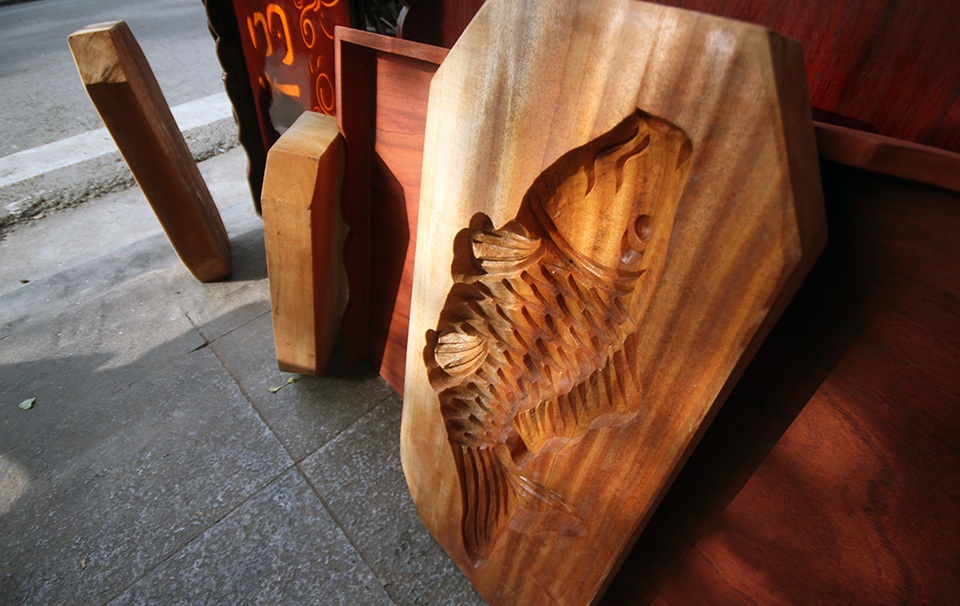 Một mẫu khuôn bánh cá chép được làm tinh xảo, cầu kỳ và khá được chuộng trong mùa bánh năm nay