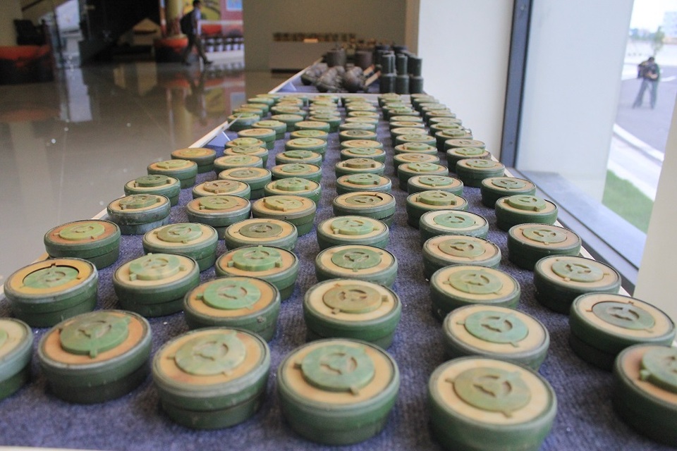 Mìn 652A chủ yếu làm bằng nhựa, có tính sát thương khá cao.