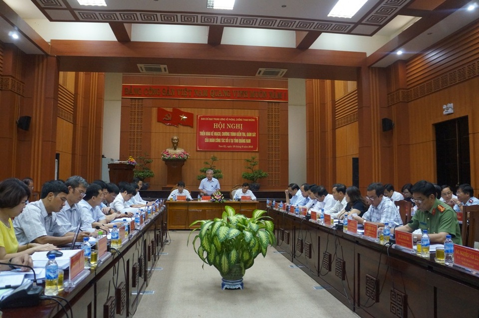 Ban chỉ đạo Trung ương về PCTN làm việc với Tỉnh ủy Quảng Nam ngày 19/9