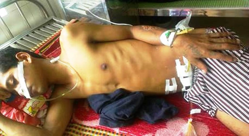 Bệnh nhân Bríu U. đang điều trị ở bệnh viện