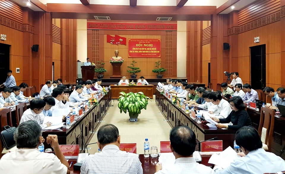 Thanh kiểm tra nhằm nâng cao hiệu quả việc phát hiện, xử lý án tham nhũng, kinh tế... - 1 Thanh tra Chính phủ công bố kết quả kiểm tra, giám sát PCTN tại Quảng Nam ngày 10/11