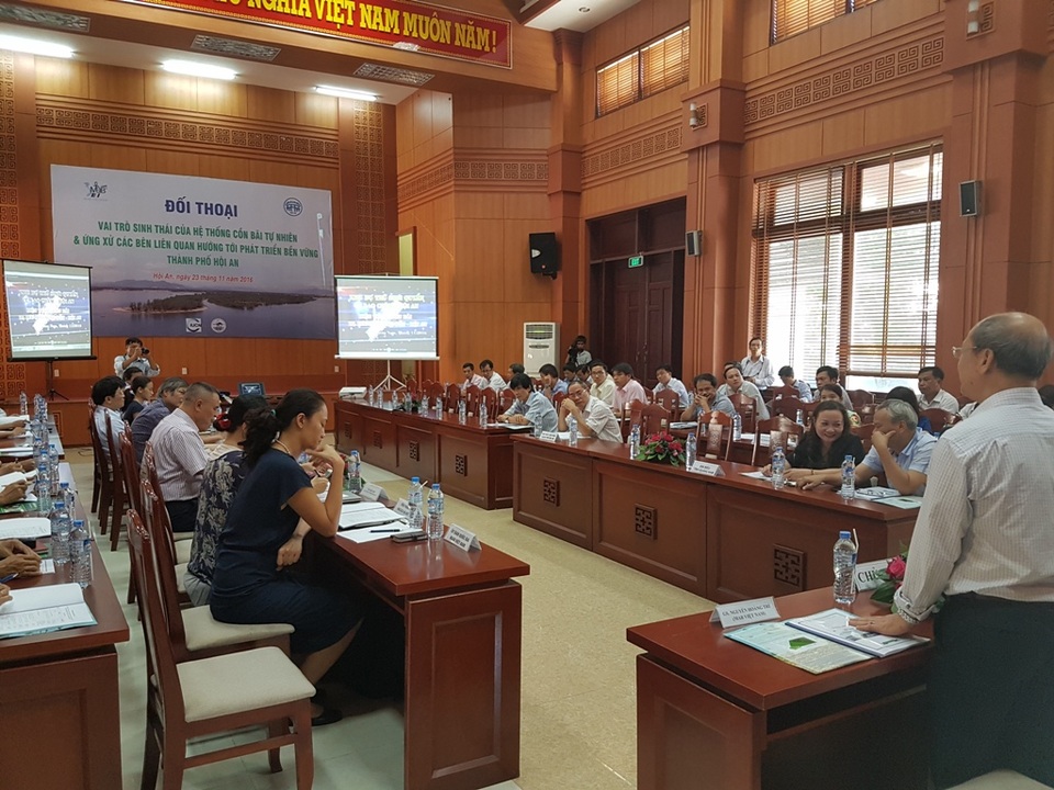 “Đừng hỗn xược với tự nhiên... ” - 1 Buổi đối thoại về “vai trò sinh thái của hệ thống cồn bãi tự nhiên - Ứng xử các bên liên quan hướng tới phát triển bền vững TP Hội An” được tổ chức chiều ngày 23/11 tại TP Hội An