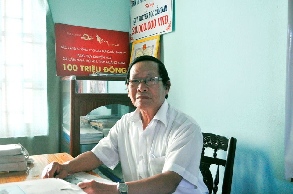 Chủ tịch Hội khuyến học phường Cẩm Nam - ông Lê Ngọc Chiếu