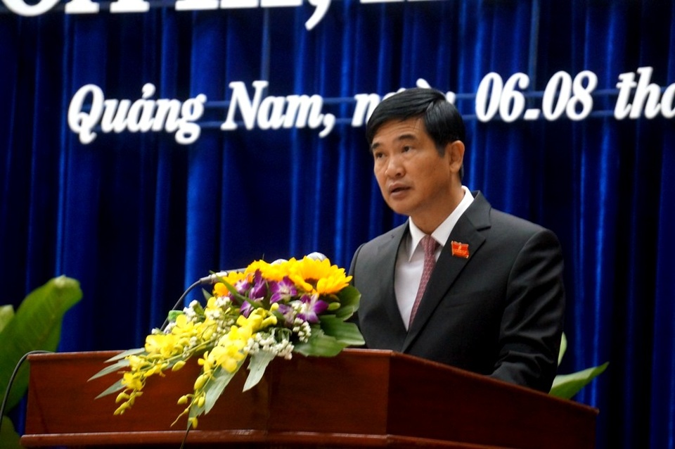 
Ông Nguyễn Ngọc Quang – Chủ tịch HĐND tỉnh Quảng Nam phát biểu tại kỳ họp. (Ảnh: C.B)
