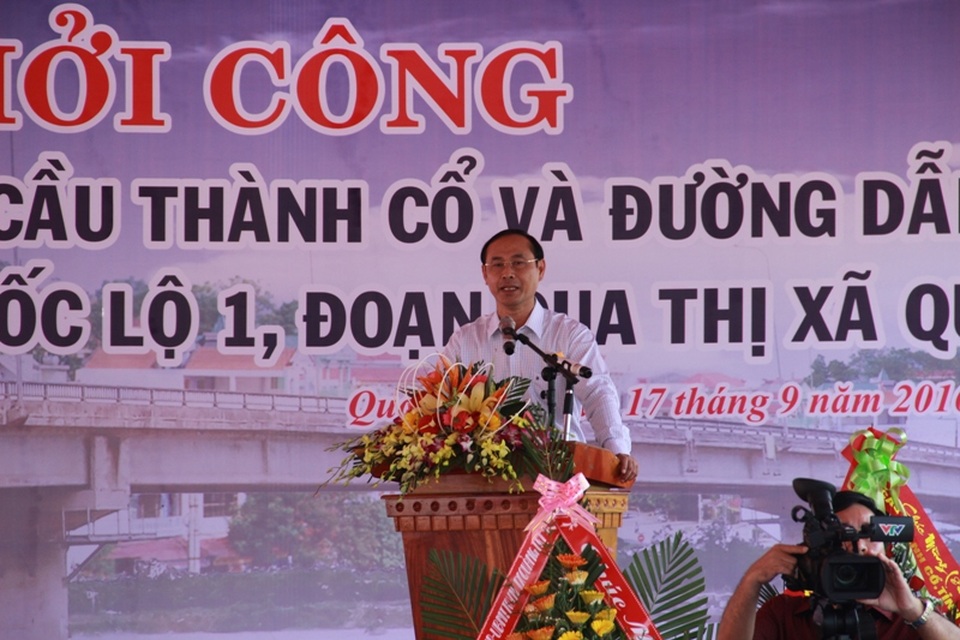 Thứ trưởng Bộ GTVT Lê Đình Thọ nhấn mạnh ý nghĩa và tầm quan trọng của công trình