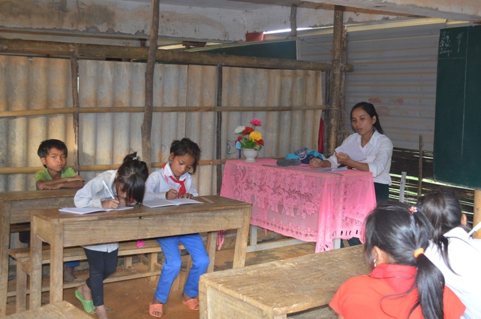 Để học sinh biết con chữ, các thầy cô giáo phải tận tình hướng dẫn.