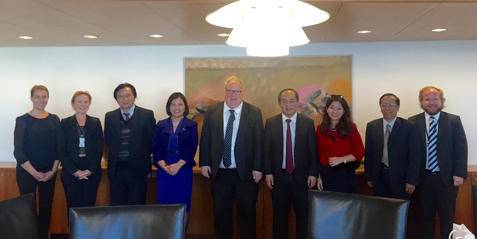 Buổi làm việc của đoàn đại biểu hai nước.