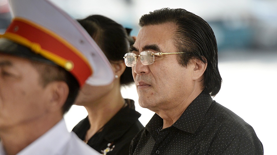 Gia đình NSND Trung Đức có mặt từ sớm để viếng cố nghệ sĩ Phạm Bằng.