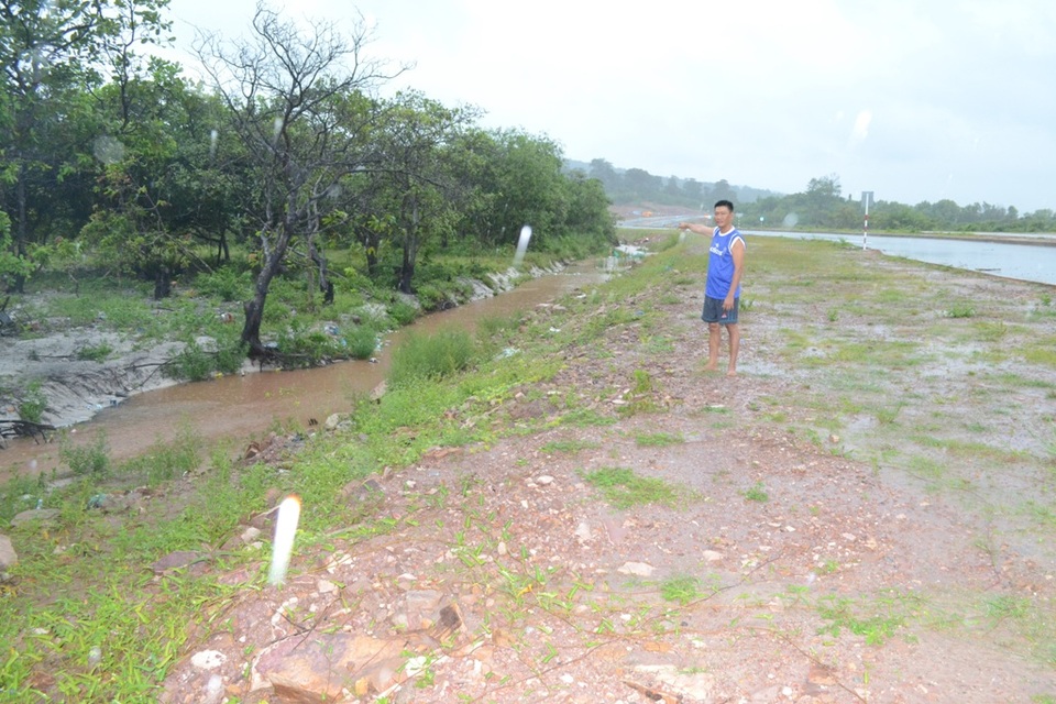 Khu đất ông Cường và ông Biền đang tranh chấp