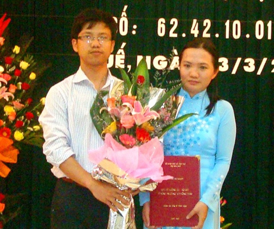 Câu chuyện nỗ lực vượt khó của 10 tổ ấm Tiến sĩ - 2 Vợ chồng TS Huỳnh Vĩnh Phúc và TS Hoàng Thị Nghiệp (ảnh NVCC).