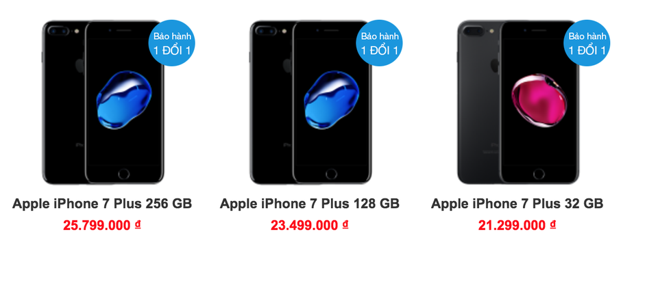 Giá iPhone 7 Plus xách tay