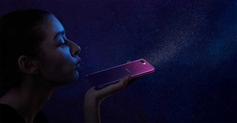 Smartphone F9 Tím Tinh Tú vừa ra mắt của OPPO