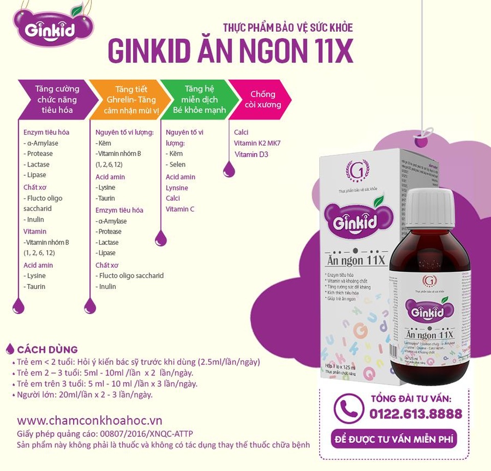 Ginkid ăn ngon 11X –Ăn ngon miệng, khỏe toàn diện!