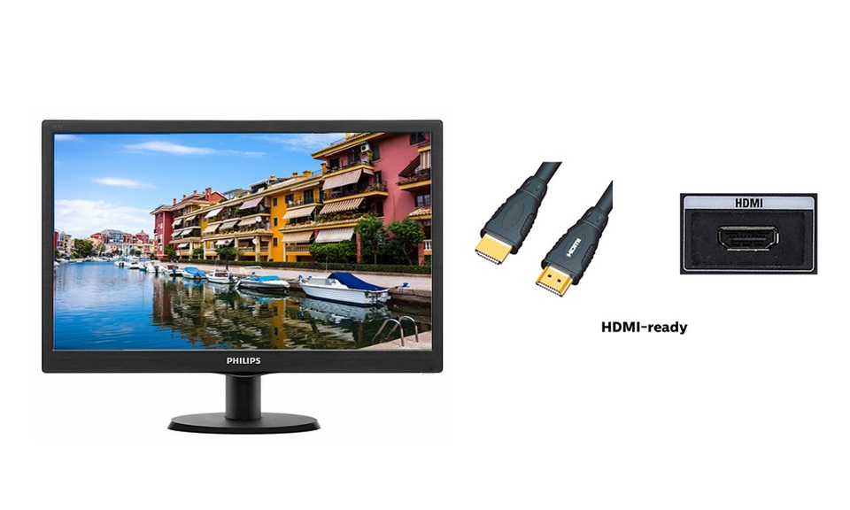 DGW phân phối màn hình Philips từ tháng 8/2017 - 2 193V5LHSB2 – Màn hình hỗ trợ đa phương tiện cổng HDMI