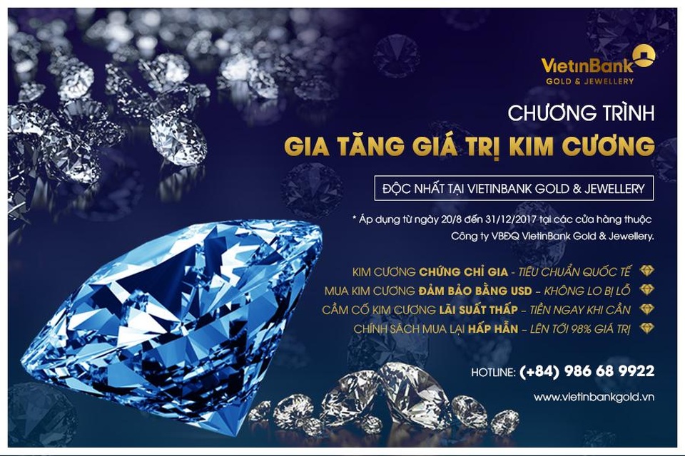 Xu thế chơi kim cương của giới thượng lưu - 3 Chính sách ưu đãi khi mua kim cương GIA chỉ có tại VietinBank Gold & Jewellery