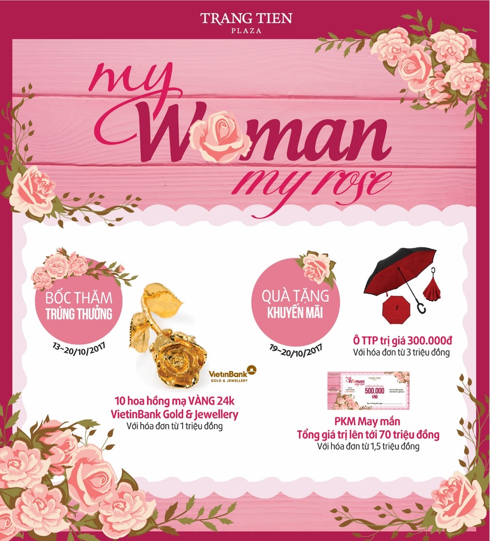 Mua sắm trúng hoa hồng vàng tại Tràng Tiền Plaza - 1 Mua sắm trúng hoa hồng vàng tại Tràng Tiền Plaza - 1